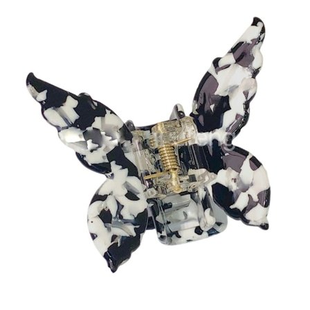 Butterfly Hårklemmer Hår Griper HVIT SORT HVIT SORT