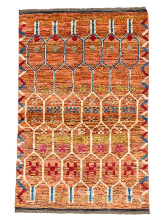 Mały Moroccan Berber - Afghanistan 101X148 Wełna, Dywan