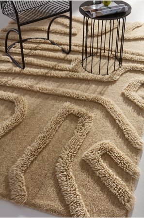 Jotex - Teppe Med Luv Bomull/Ull Beige RUE - Kjøp Bomulls- & filleryer hos Jotex