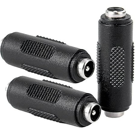 3 stk DC 5,5x2,1 mm Hunn til Hunn Strømkontakt, Hunn til Hunn Koblingsadapter