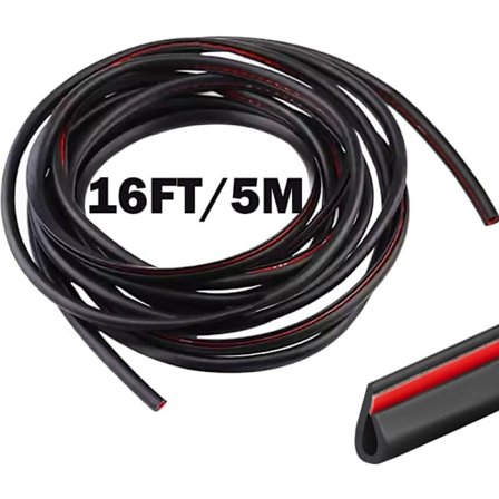 5M Kantbeskyttelse for bildør, kantlist for bil, U-formet rød gummilist, optimal beskyttelse mot riper og bulker