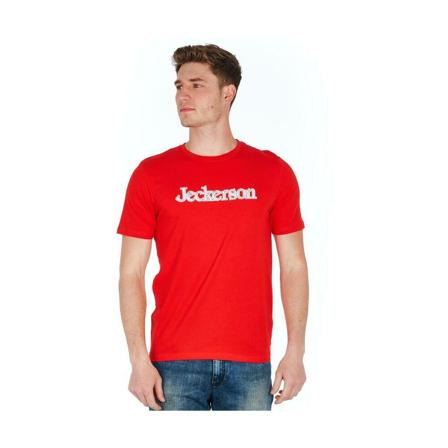 Jeckerson Red Cotton T-Shirt Rød, Herre T-shirts, Størrelse: 2XL