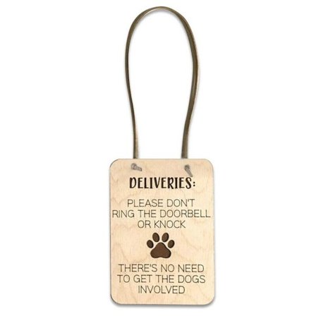 Dog Doorbell Sign Mini Døre Skilte Dont Knock Sign