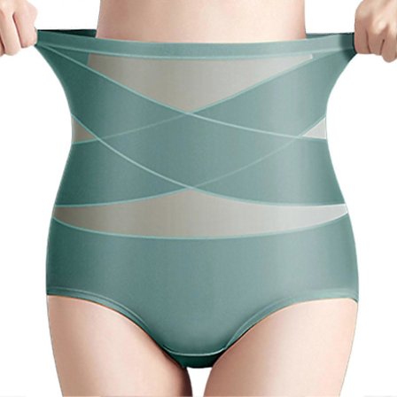 Högmidjade shapewear trosor underkläder för kvinnor, is-silke, andningsbara, hög midja, magkontroll, kroppsformande trosor, shorts