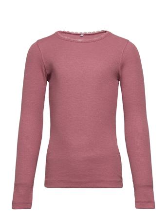 Nkfkab Ls Slim Top Langærmet T-shirt Lilla Name It