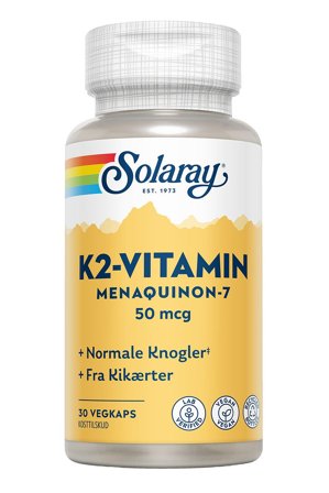 Solaray K2-vitamin 50 mcg 30 kaps., Helse & Madvarer, Vitaminer, K-vitamin