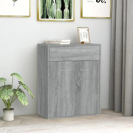 Vidaxl Skänk Grå Sonoma 60x30x75 Cm Konstruerat Trä Grå