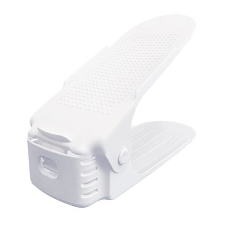 Justerbar skohylle dobbeltlags plassbesparende plast skooppbevaringshylle skoskap oppbevaringshylle DIY skohylle