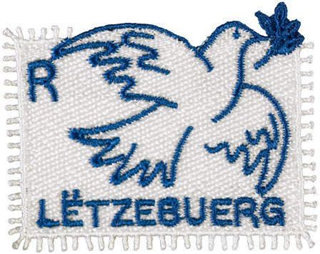 Luxembourg - Fredsdue/Dove of Peace - Postfrisk broderet miniark
