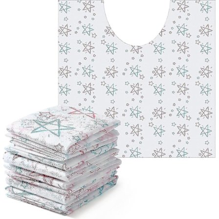 50 stk Engangs Toilet Kommode Måtte Deodoriserende Toiletmåtter Vandtæt Badeværelse U-Formet Måtte Til Børn Pottetræning Inkontinens (stjerner)BY