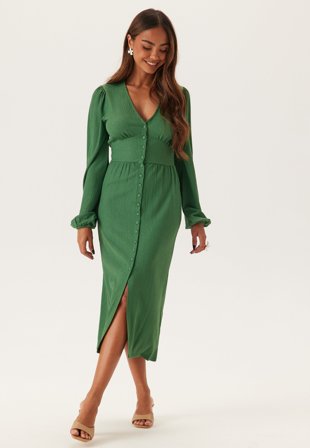 BUBBLEROOM-Structure Button Midi Dress-S