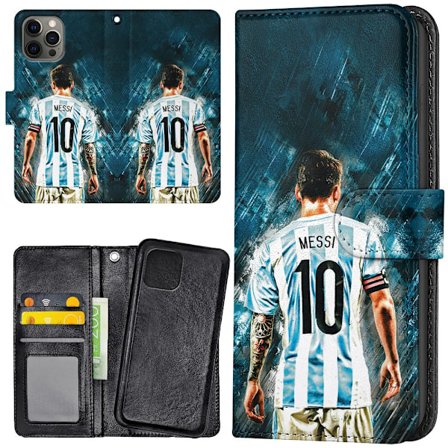 iPhone 13 Pro - Plånboksfodral/Skal Messi