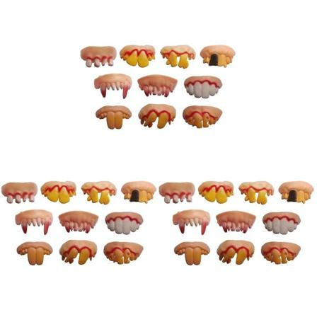 15 stk Morsomme Wacky Kunstige Tenner Falske Tenner Rekvisitt Leke For Halloween /påske /maskerader (tilfeldig 15 pcs