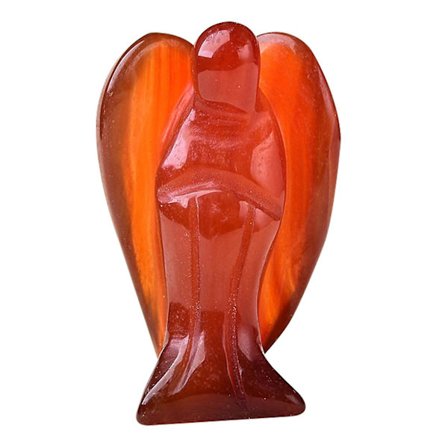 Krystallengel Dekor Tigerøye Healing Polert Naturlig Stein Skulptur Statue Håndlaget Søte Figurer