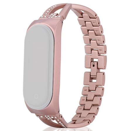 Xiaomi Mi Smart Band 6 / 5 X design klockarmband i rostfritt stål - Rosa