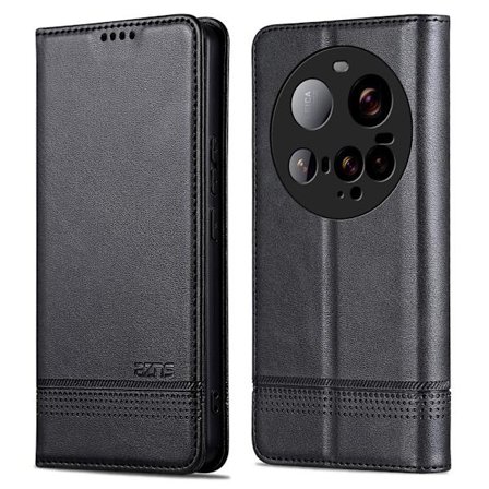 SKALO Xiaomi 15 Ultra 5G AZNS PU-Læder Flip Cover - Sort