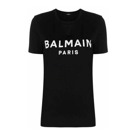 Balmain, T-Shirts Zwart, Dames, Maat:S