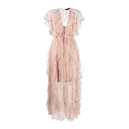 Twinset, Maxi Dresses Roze, Dames, Maat:S