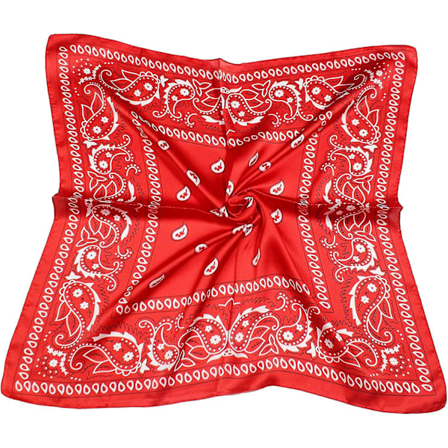 1 stk. Paisley Bandanas Cowboy Bandana Unisex Print Hovedbeklædning Halstørklæde Armbånd Rød(Rød)
