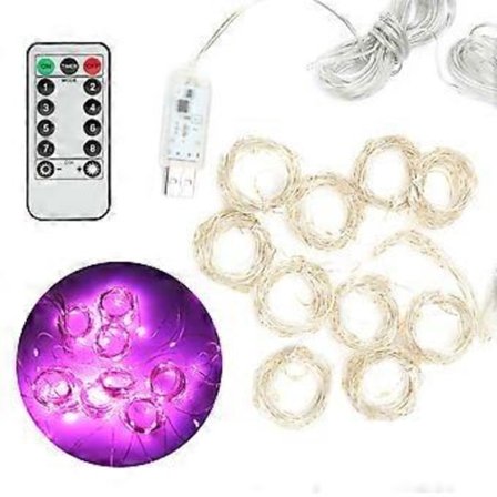 LED USB Fjärrkontroll Gardin Fairy Lights Ljusslingor Hem Trädgård Fest Bröllopsdekor