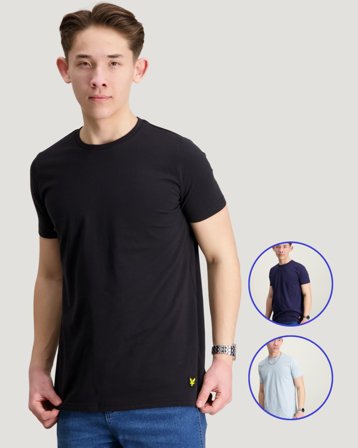 Lyle & Scott Loungewear 3 Pack T-shirts Blau Schals Jungen - Kids Brand Store