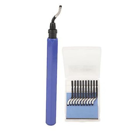 Afgratningsværktøjssæt, afgratningsværktøj med 10 kantafgratningsværktøjer, der er bygget til præcision