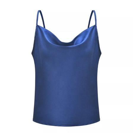 Dam Sommar Sling Chiffong Blus V-ringad Ärmlös Solid