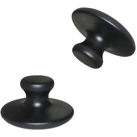 2 st Svampformade Varma Stenar Kroppsmassage Gua Sha Stenverktyg Svart Sten