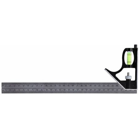 Kombinasjonsvinkel 300mm 12" Kraftig Profesjonell Tomme/Metrisk Vinkel & Verktøy Rustfritt Stål Metall Snekkerverktøy 12" (Kombinasjonsvinkel)
