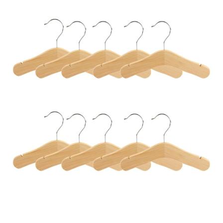 Trä baby ,barnhängare,skårad axeldesign för barnkläder,dekorationshängare,10 -ES Wood Color