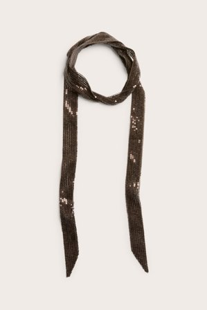 Kappahl | Kapea kaulaliina | Tummanruskea