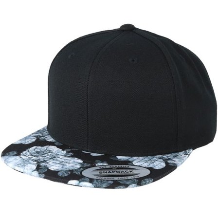 Yupoong - Svart snapback Keps - Roses Black/Grey Snapback @ Hatstore