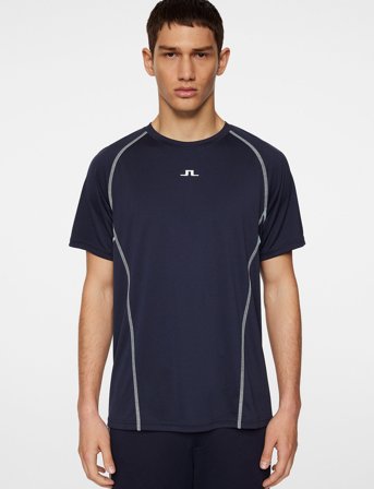 J. Lindeberg Alfonso Printed T-Shirt - Navy - S