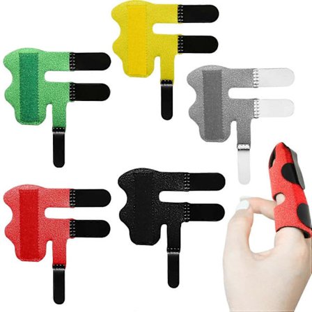 5 stk. Trigger Finger Splint, Fingerrettetang Indeks Lillefinger Splint for Brukket Finger Artritt Fingerretting, (5 farger)
