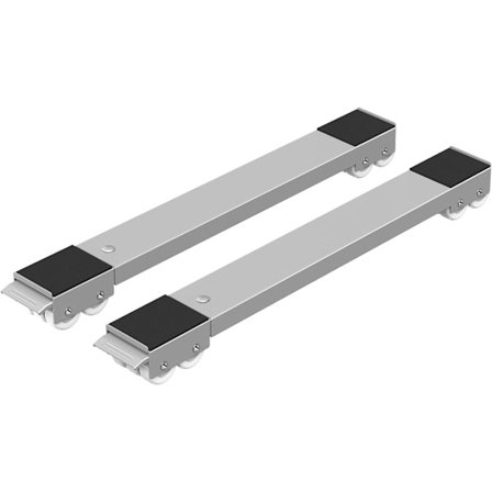 Set med 2 mobiler vaskemaskin transportstøtter under chassis for kjøleskap