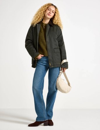 Lindex Vattert Jakke - Grey - XL