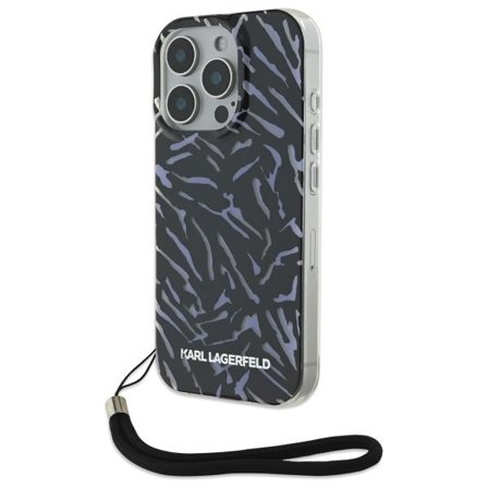 Karl Lagerfeld Zebra med sladd iPhone 16 Pro Fodral - Lila