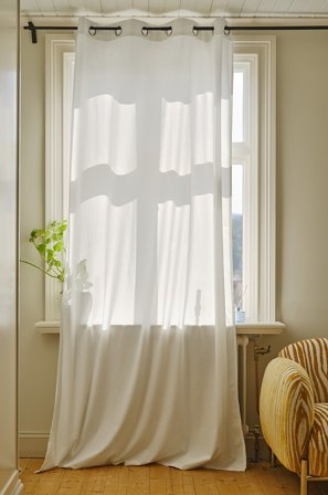 Jotex - Gardin Med Maljer i Fløyel 1-lengde Hvit - SAVANNAH - Kjøp Maljegardiner hos Jotex