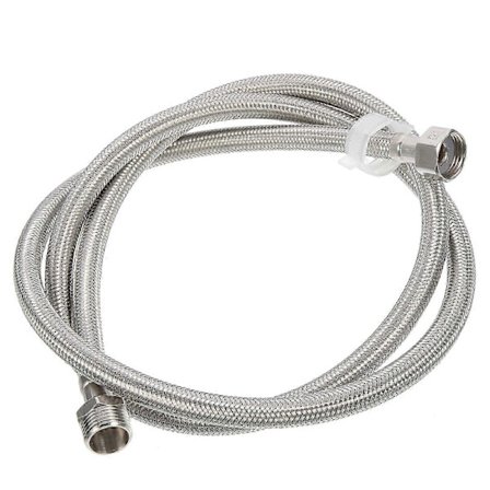Diskmaskinslangförlängning i rostfritt stål med flätning 1/2 tums gänga Anti-Burst för tvättmaskin & trädgårdssprinklersystem