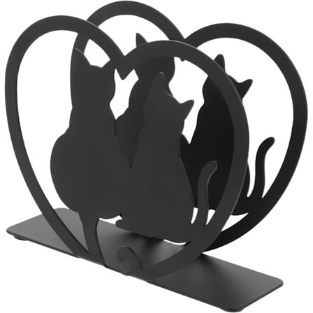 Vertikal jernkatt serviettholder frittstående vevdispenser dyreskygge