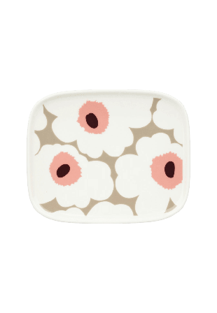 Marimekko Unikko Plate 12x15cm Serveringstillbehör Unisex Röd 12x15