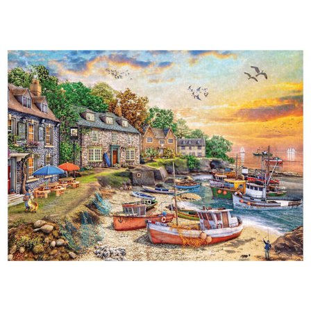 Falcon Deluxe Hamnstugor Pussel (1000 bitar){YFL}