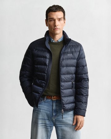GANT Herren Leichte Daunenjacke (L) Blau