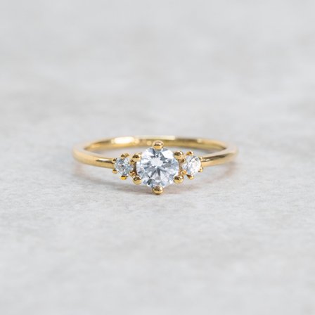 Viol, 18K Gelbgold : Diamanten - Laborgezüchtet, Karat - 1.00 kt