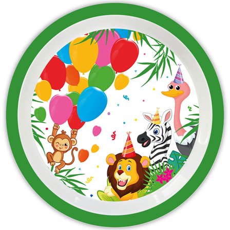 Junglefest Genanvendelige Paptallerkener 20 cm