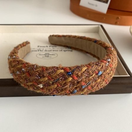Retro tweed hårbånd Bredt hårbånd B B
