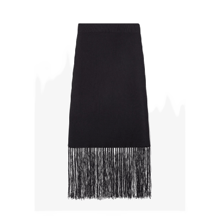 Dagmar FRINGE SKIRT Kjolar Dam Svart M