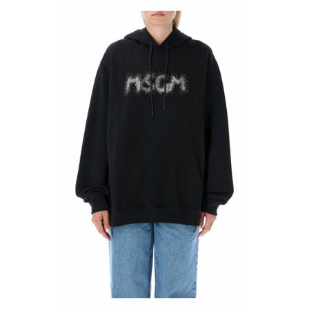 Msgm Hoodie 3341Mdm106227799 Sort, Dame