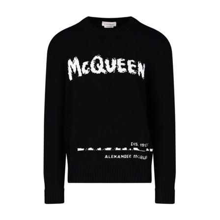 Alexander McQueen, Sweatshirts Zwart, Heren, Maat:L