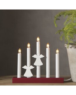 Dekorativ Lysmansjett Engel 2-pk Hvit